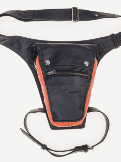 skórzana torba saszetka na nogę pas udo motocyklowa