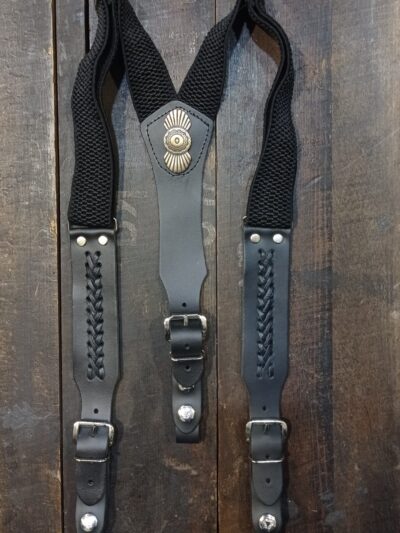 skórzane szelki czarne motocyklowe skóra mocne