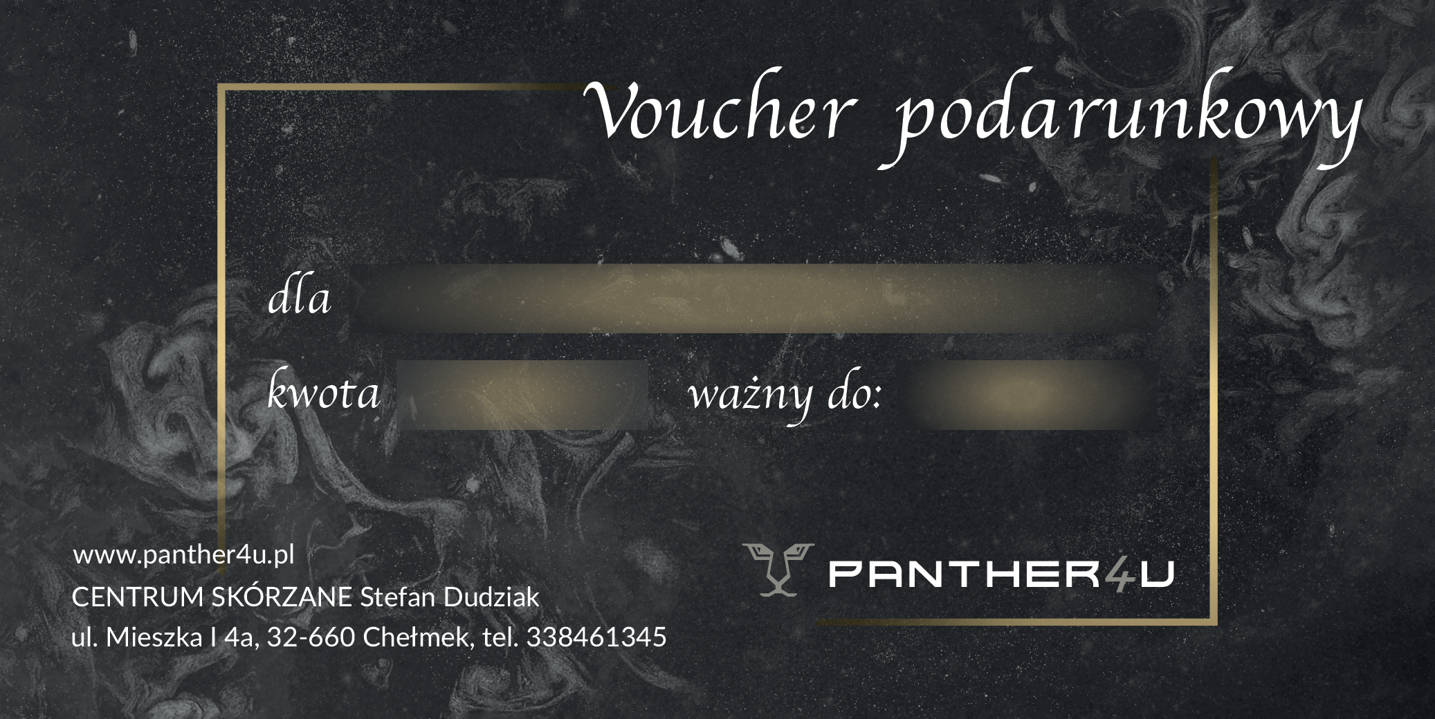 voucher podarunkowy bon odzież skórzana kurtka ramoneska płaszcz prezent święta