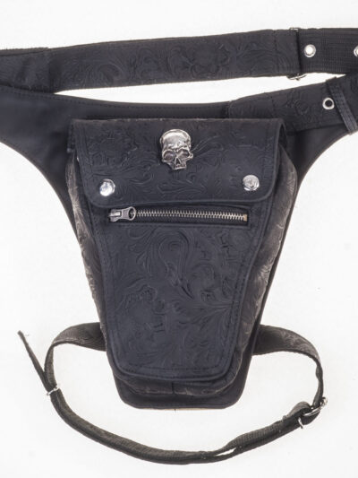 skórzana torba saszetka na nogę pas udo motocyklowa