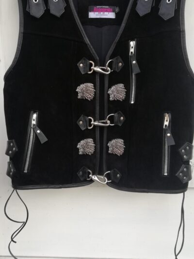 kamizelka skórzana motocyklowa Indianin welur