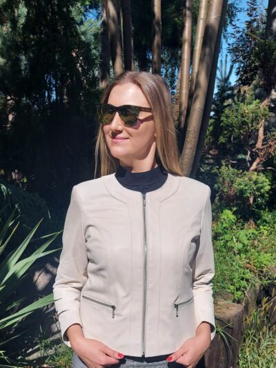 skórzana kurtka damska ecruchanelka