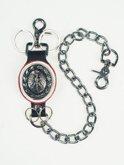 łańcuch do spodni klucze ze skórzaną bojówką polska poland orzeł w koronie