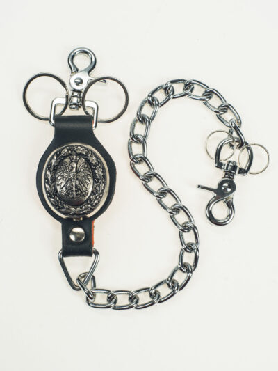 łańcuch do spodni klucze ze skórzaną bojówką polska poland orzeł w koronie