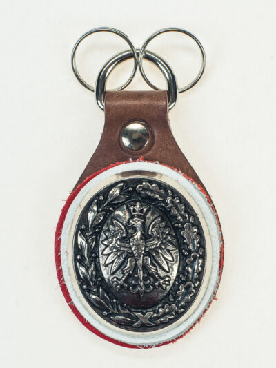 skórzany brelok bojówka do kluczy polska poland orzeł w koronie