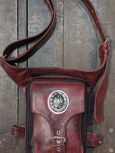 szaszetka na nogę polska borodowa mocna skórzana torba na udo motocyklowa