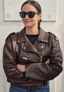 skórzana kurtka damska ramoneska biker oversize (3)